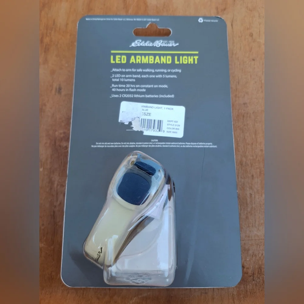 New Eddie Bauer LED Armband Light For Safe Walking Cycling Running